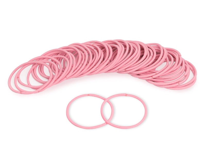 DS.DISTINCTIVE STYLE DS. DISTINCTIVE STYLE Hair Ties 50 Pieces 2.5 mm Elastic Hair Bands Hair Rubber Bands Ponytail Holders (Pink) - Image 4